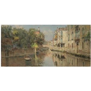 Palacios Junto Al Canal, Venecia (palaces By A Canal, Venice) by Antonio Maria de Reyna Manescau