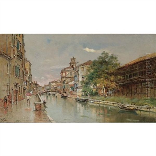 A Rainy Day On The Canal - view 1