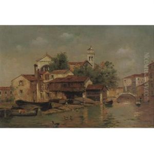 A View Of Venice by Antonio Maria de Reyna Manescau
