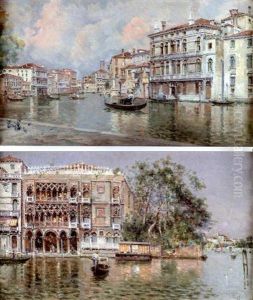 Vue De Venise by Antonio Maria de Reyna Manescau