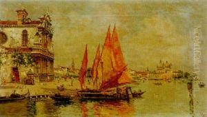A Venetian Lagoon by Antonio Maria de Reyna Manescau