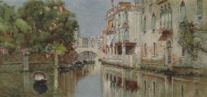 A Venetian Canal by Antonio Maria de Reyna Manescau