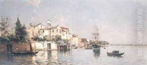 A View Of Venice by Antonio Maria de Reyna Manescau