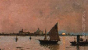 Venice At Dusk by Antonio Maria de Reyna Manescau