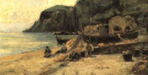Pescatori A Capri by Antonio Maria de Reyna Manescau