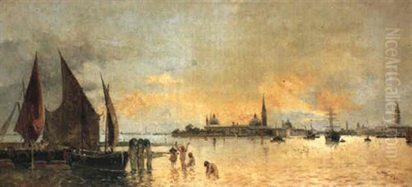 Bathers In The Venetian Lagoon - view 1