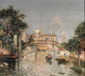 Canal Veneciano by Antonio Maria de Reyna Manescau