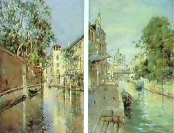 A Venetian Backwater;a View Of A Canal - view 1