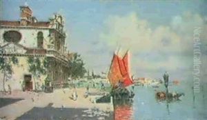 Sailboats On A Venetian Canal