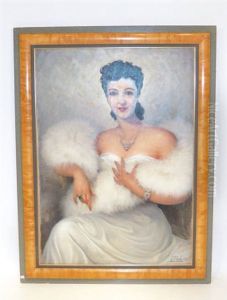 Portrait De Dame Au Boa