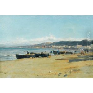 Vue Du Quartier De La Gare De L'agfa, Prise De La Plage De Tivoli, Alger