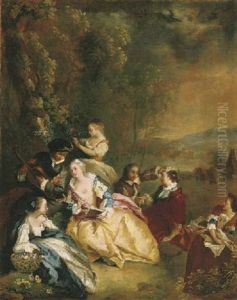 A Fete Champetre by Petrus Johannes van Reysschoot