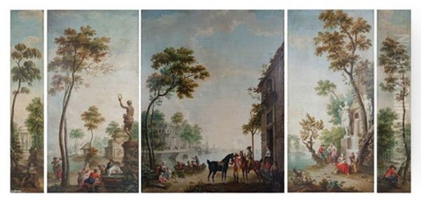 Figurant Des Scenes De Parc Et De Port Animees (set Of 5) - view 1