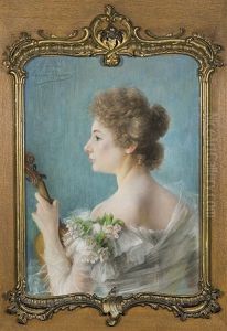 Portrait Of A Young Lady by Miecislaw Reyzner