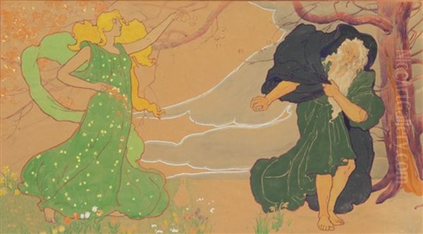 Lady Spring Banishing Father Winter - view 1