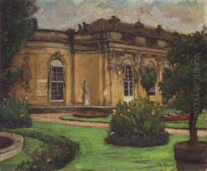 Schloss Am Sanssouci In Potsdam by Fritz Rhein