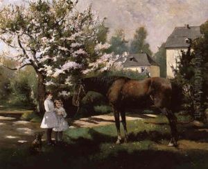 Fruhling Am Gutshof by Friedrich Rheinfelder