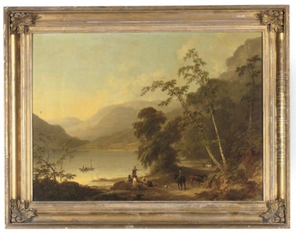 An Extensive Landscape With Rustics Resting On A Track - view 1