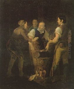 In Der Kupferschmiede Stehen Gesellen Um Den Amboss by Hanno Rhomberg