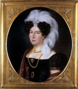 Portrait Einer Dame Mit Straussenfedern Portrait Einer Dame Mit Straussenfedern
