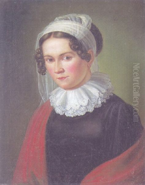 Brustportrat Franziska Rhombergs, Der Ehegattin Des Malers - view 1