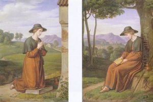 Betendes Madchen Am Wegkreuz Betendes Madchen Am Wegkreuz