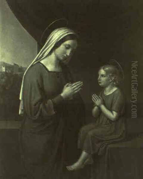Maria Mit Dem Christuskind Beim Beten - view 1