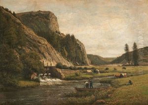 Pecheurs Au Bord De La Riviere Pecheurs Au Bord De La Riviere