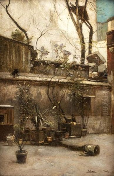 La Cour Interieure Le Long Du Jardin - view 1