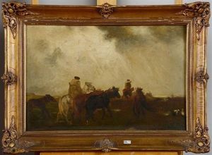 Cavaliers Et Chevaux Sauvages by Rudolf Ribarz