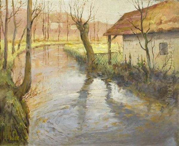 Herbstlandschaft Mit Einem Bach - view 1