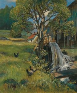 Sagemuhle An Der Krems, Hinter Baumen Sagemuhle An Der Krems, Hinter Baumen