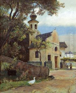 Dorfliche Idylle by Rudolf Ribarz