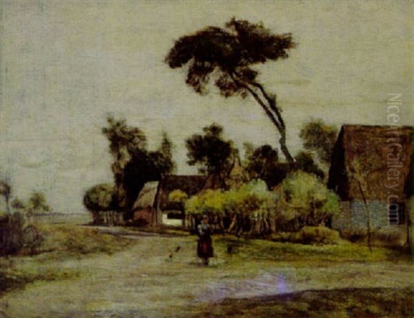 Mutter Mit Kind Im Arm Auf Einer Dorfstrasse - view 1