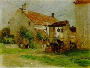 Bauerngehofte Bei Fontainebleau by Rudolf Ribarz