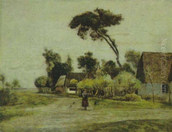 Mutter Mit Kind Im Arm Auf Einer Dorfstrase - view 1
