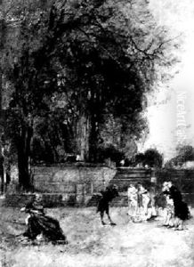 Parkszene Aus Paris Parkszene Aus Paris