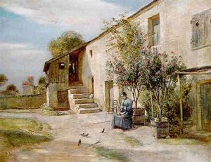 In The Farmyard by Rudolf Ribarz