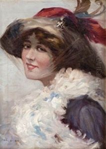 Retrato De Dama Con Sombrero