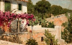 Paisaje Con Casa by Antonio (Antoni) Ribas Oliver