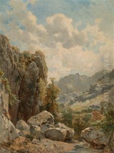 Vista Mallorquina by Antonio (Antoni) Ribas Oliver