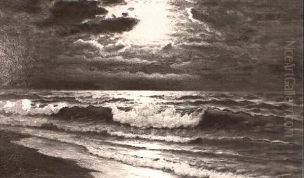 Moonlit Seascape - view 1