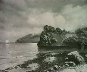 Sailboat Off The Coast, Marin County by Richard Dey de Ribcowsky