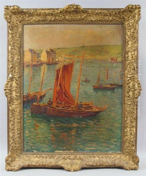 Barque De Peche A La Voile Rouge - view 1