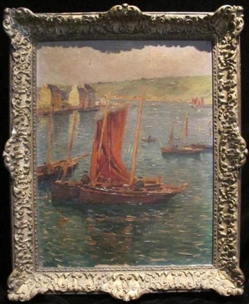 Barque De Peche A La Voile Rouge - view 1
