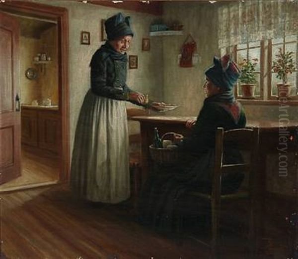 Interior From Fano, Denmark, With Two Women - view 1