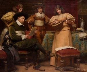 La Leccion De Musica by Roman Ribera Cirera