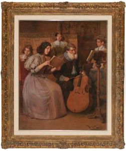 La Leccion De Musica by Roman Ribera Cirera