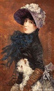 Joven Con Un Perro by Roman Ribera Cirera