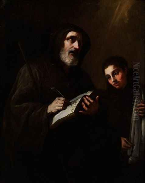 Der Heilige Francesco Di Paola In Begleitung Eines Jungen Bruders - view 1